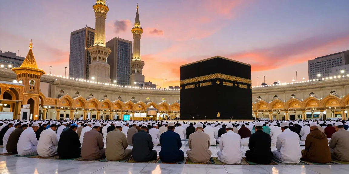 Umroh Itikaf experience at Masjid al-Haram, a serene Ramadan scene filled with devotion, guiding travelers through incredible spiritual journeys.